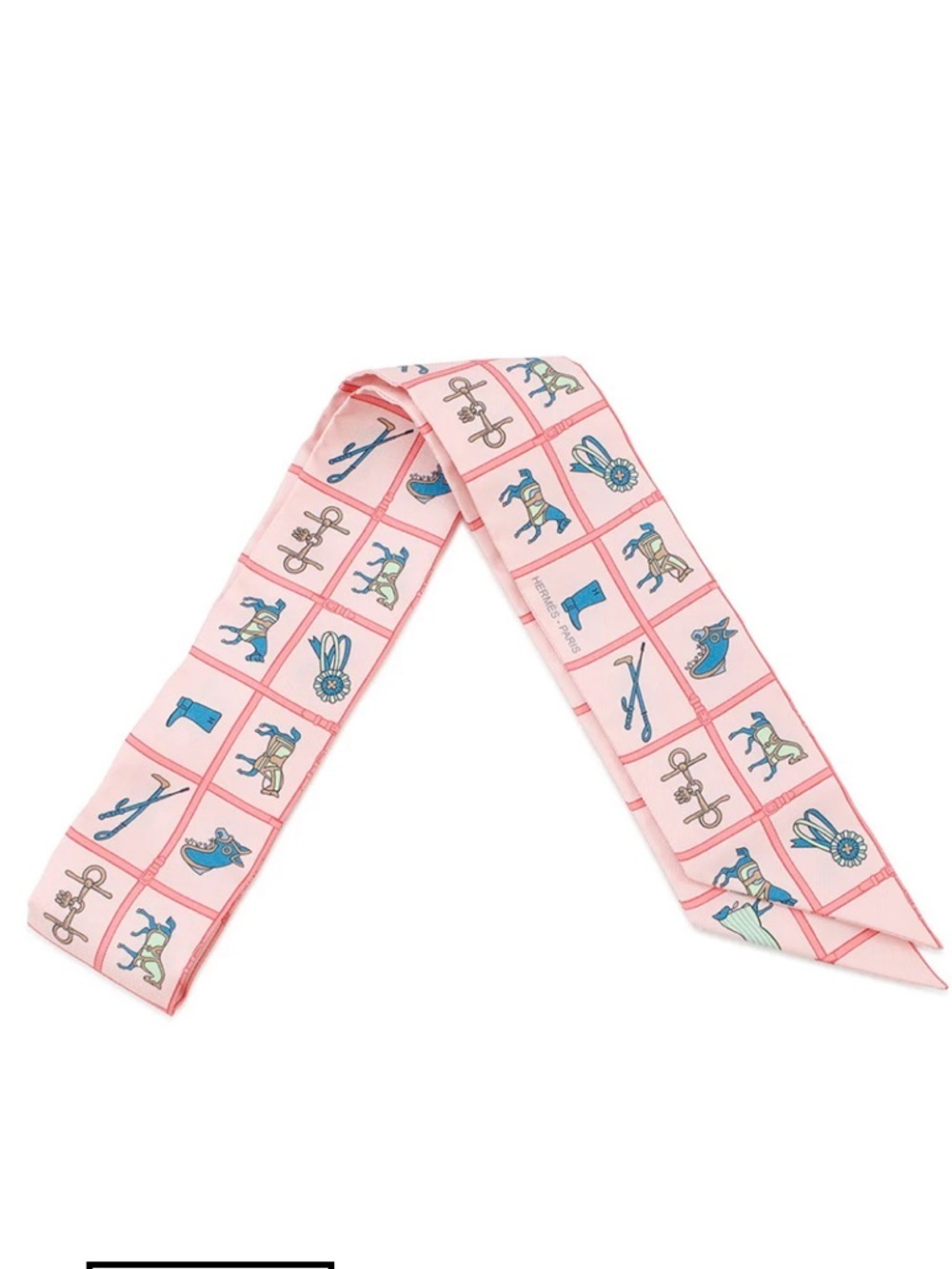 NWT HERMES COUVERTURES ET TENUES DE JOUR TWILLY Scarf Pink - Picture 3 of 6